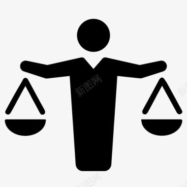商业决策平衡公正图标图标