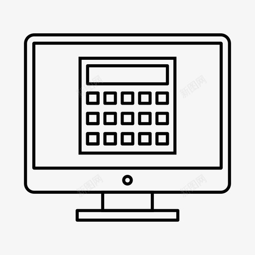 计算计算器液晶显示器图标svg_新图网 https://ixintu.com 搜索引擎优化线 数学 液晶显示器 计算 计算器