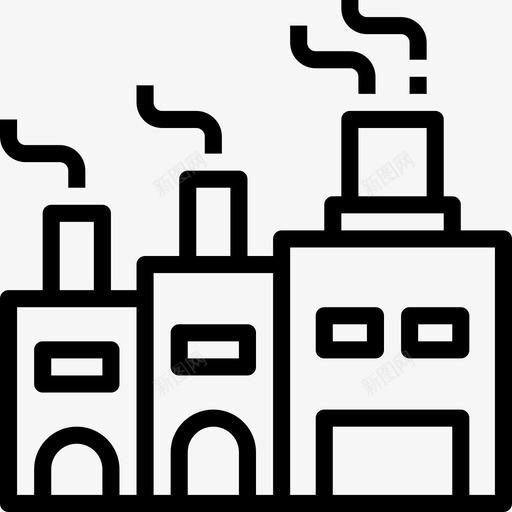 工厂工业12线性图标svg_新图网 https://ixintu.com 工业12 工厂 线性