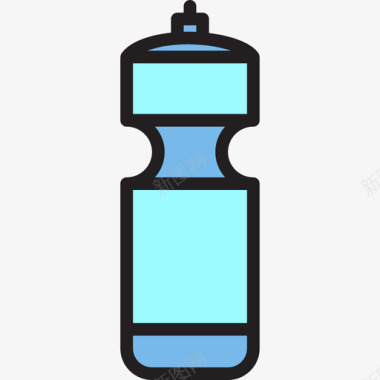 瓶运动型82线性颜色图标图标
