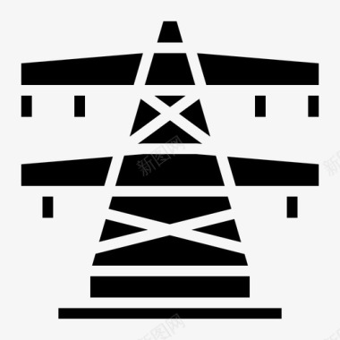 电塔电能电力线图标图标