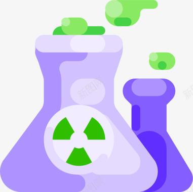 核能生态129平坦图标图标
