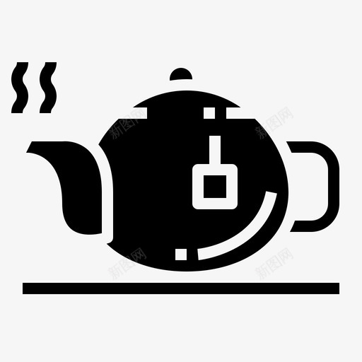 茶壶饮料水壶图标svg_新图网 https://ixintu.com 厨房用具 按摩水疗 水壶 茶壶 饮料