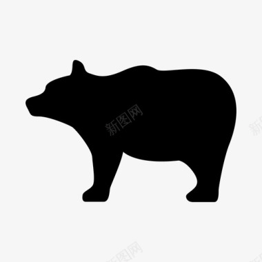 熊动物杂食图标图标