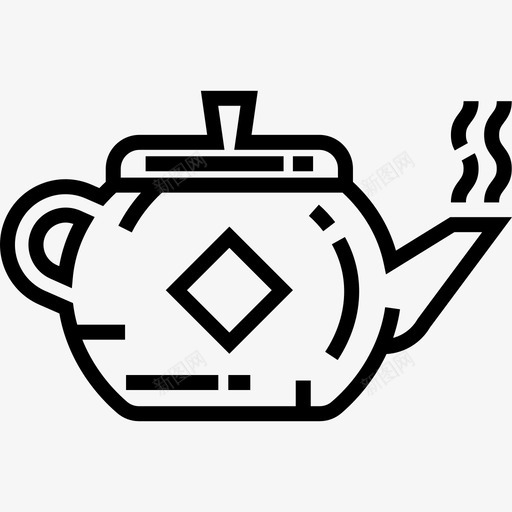 茶壶亚洲食品8直系图标svg_新图网 https://ixintu.com 亚洲食品8 直系 茶壶