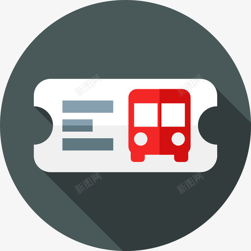 公共汽车票公共交通6平铺图标svg_新图网 https://ixintu.com 公共交通6 公共汽车票 平铺