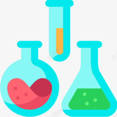 烧瓶化学27扁平图标图标