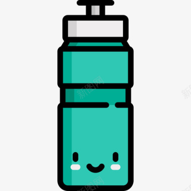 水瓶活跃生活方式10线性颜色图标图标