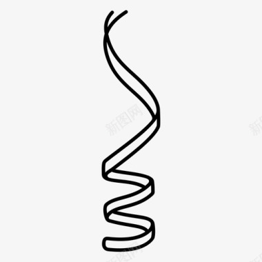 蛇形卷曲丝带图标图标