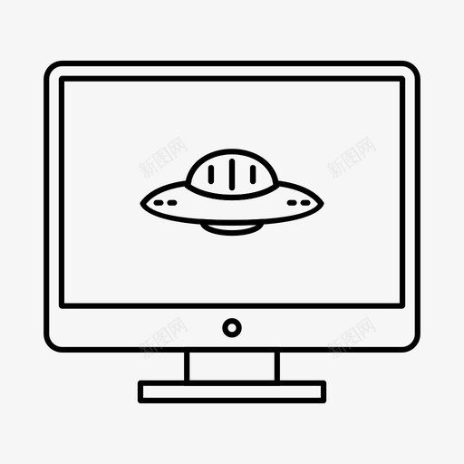 飞碟液晶显示器卫星图标svg_新图网 https://ixintu.com 卫星 太空 太空船 液晶显示器 运输 飞碟