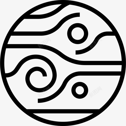 金星84号太空直线图标svg_新图网 https://ixintu.com 84号太空直线 金星
