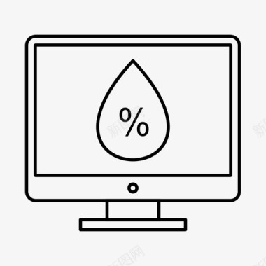 湿度lcd降水图标图标