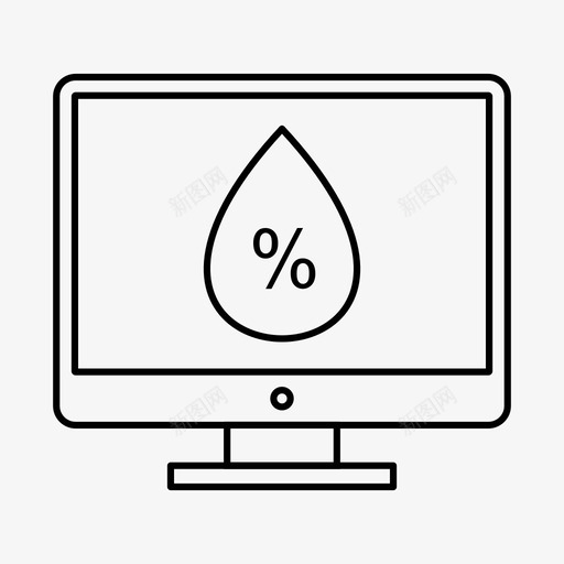 湿度lcd降水图标svg_新图网 https://ixintu.com lcd 天气 水滴 湿度 降水