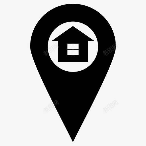 家庭住址住址房子图标svg_新图网 https://ixintu.com 位置 住址 地图密码 家庭住址 房子