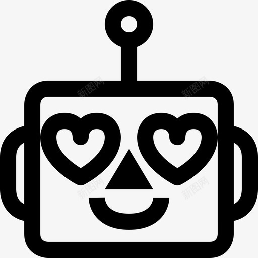 可爱的机器人在爱化身表情符号图标svg_新图网 https://ixintu.com 化身 可爱的机器人在爱 机器 表情符号