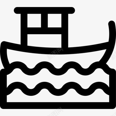 船泰国5直线型图标图标