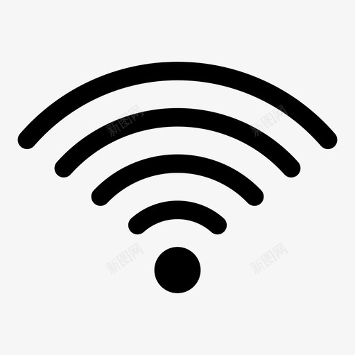 wifi互联网信号图标svg_新图网 https://ixintu.com wifi wifi结构家庭节省网络摄像头月亮星链接电源插头排序对齐锁定 互联网 信号 无线 电信