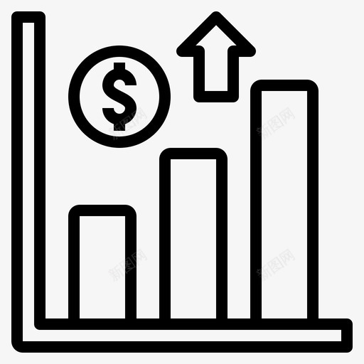 业务财务收入图标svg_新图网 https://ixintu.com 业务 业务2 增长 收入 管理 营销 财务