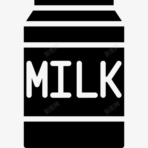 牛奶面包店68填充图标svg_新图网 https://ixintu.com 填充 牛奶 面包店68