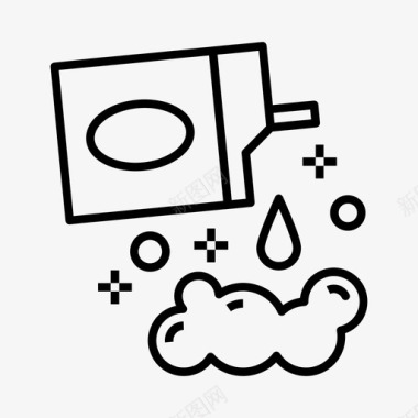 液体肥皂清洁剂肥皂水图标图标