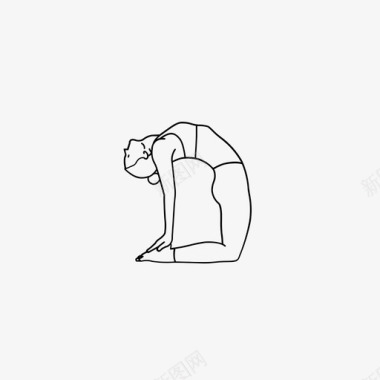 瑜伽伸展后弯姿势图标图标