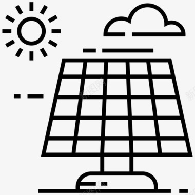 太阳能自然能源太阳能板图标图标