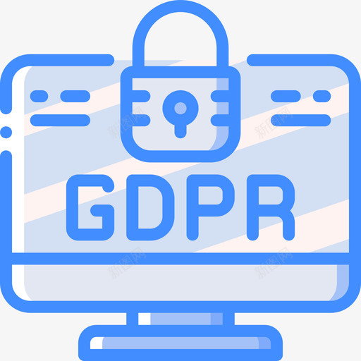 GDPR数据保护18蓝色图标svg_新图网 https://ixintu.com GDPR 数据保护18 蓝色