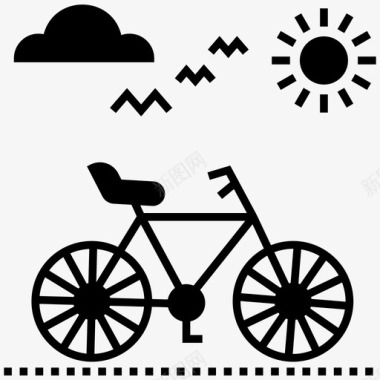 自行车健康活动赛车图标图标