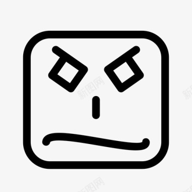 生气的脸表情情绪图标图标