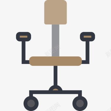 办公椅商务单元4扁平图标图标