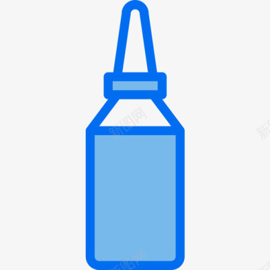 胶水办公用品4蓝色图标图标