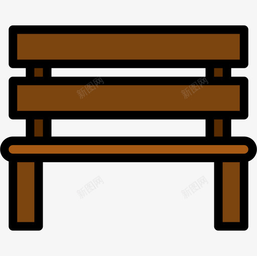 长凳家具88线性颜色图标svg_新图网 https://ixintu.com 家具88 线性颜色 长凳