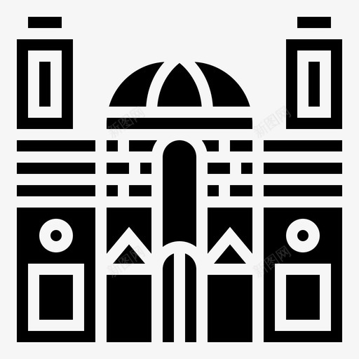 库斯科大教堂建筑地标图标svg_新图网 https://ixintu.com 地标 地标3字形 库斯科大教堂 建筑