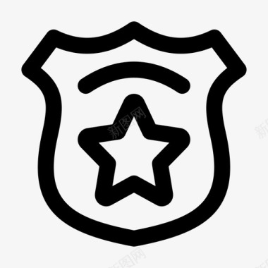 警察警徽警官图标图标