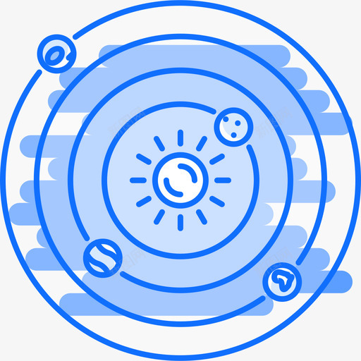 太阳系太空70蓝色图标svg_新图网 https://ixintu.com 太空70 太阳系 蓝色