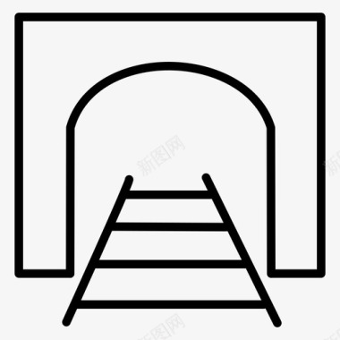 隧道铁路火车图标图标