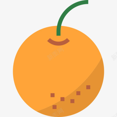橘子水果和蔬菜10平的图标图标