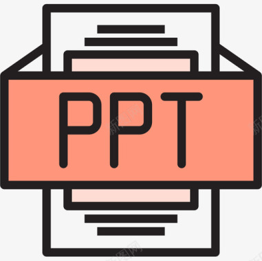 Ppt文件类型2线性颜色图标图标