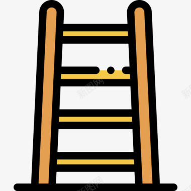 梯子紧急服务20线性颜色图标图标