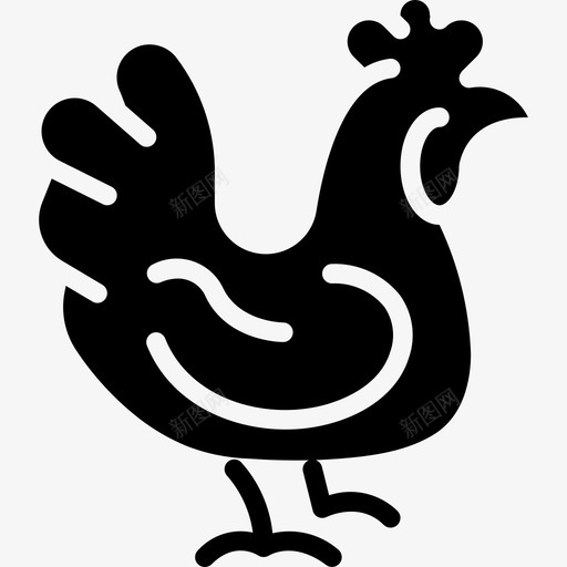 鸡肉养殖31填充图标svg_新图网 https://ixintu.com 养殖31 填充 鸡肉