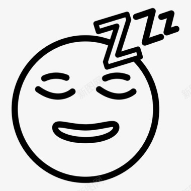 睡觉表情放松图标图标