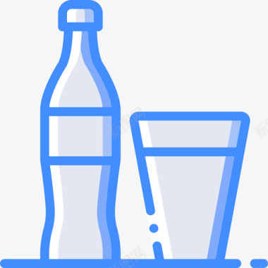 饮料快餐42蓝色图标图标