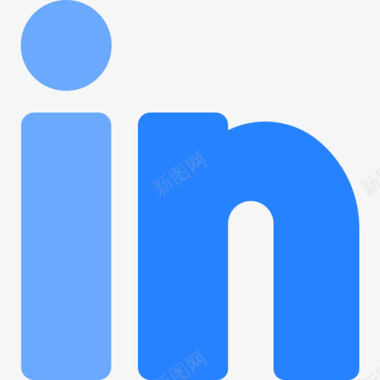 Linkedin社交网络11扁平图标图标