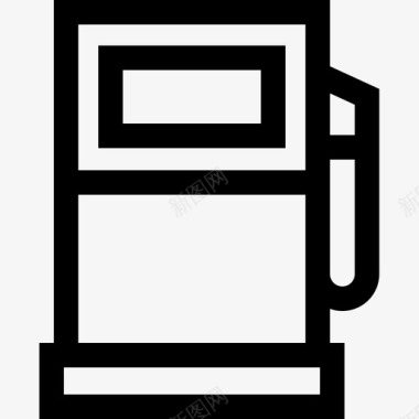 煤气泵车库21线性图标图标