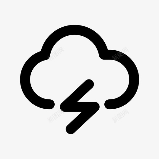 风暴云层天气图标svg_新图网 https://ixintu.com 云层 天气 天气线 风暴