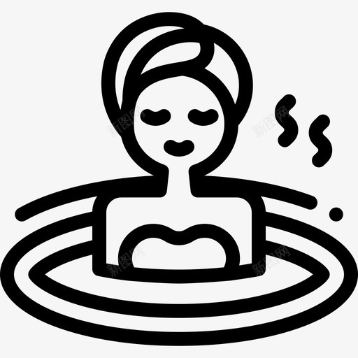 女士水疗和桑拿2直系图标svg_新图网 https://ixintu.com 女士 水疗和桑拿2 直系