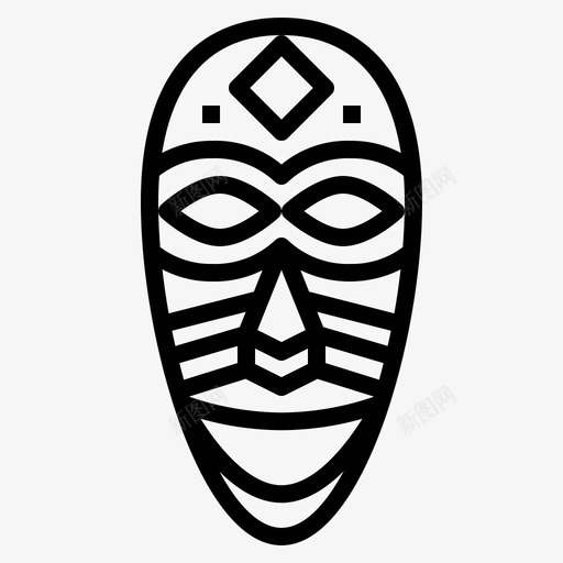 面具非洲文化图标svg_新图网 https://ixintu.com 传统 文化 非洲 面具