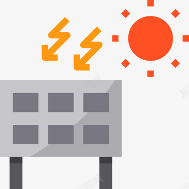 太阳能电池板工业14平板图标图标