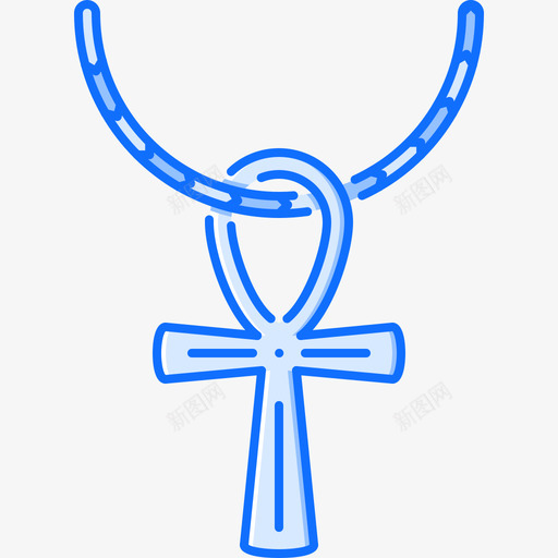 十字架文化8蓝色图标svg_新图网 https://ixintu.com 十字架 文化8 蓝色