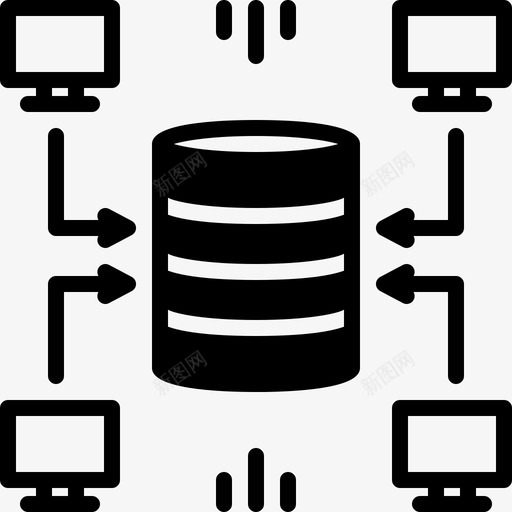 数据仓库供应技术图标svg_新图网 https://ixintu.com 供应 技术 数据仓库